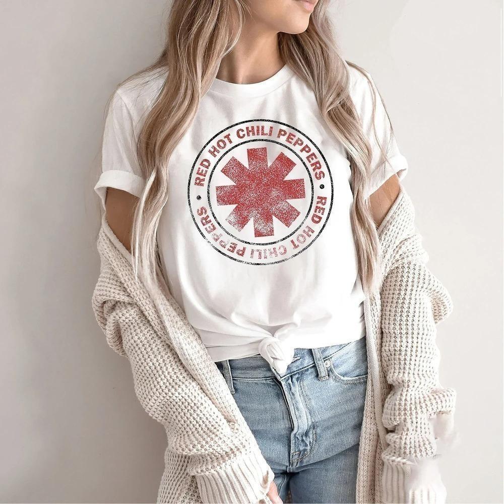 Red Hot Chili Peppers Distressed Asterisk  Music Fan TShirt